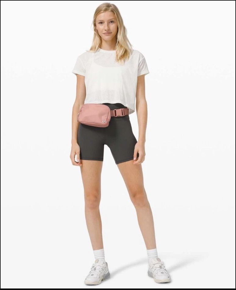NWT Lulumon Athletica Everywhere Belt Bag Pink Pastel PNPA Fanny Pack Waist Crossbody Running 1L 7.5x5x2