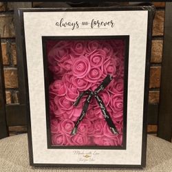 Flower Bear Pink Foam Rose Just for You” Bow NEW Mothers Day Birthday Grad