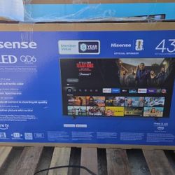 43QD6 43” Hisense smart 4k Qled tv 