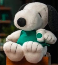 Snoopy starbucks plush dog