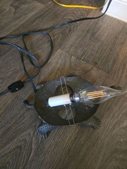 Vintage Iron Cast Turtle Night Light