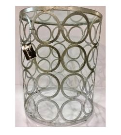 End Tables/Circular-Silver Leaf Finish-John Richard