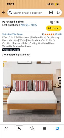 Kids full size mattress and accessories