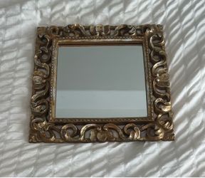 Ornate Gold Square Wall Mirror