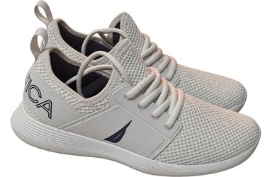 Nautica White Mesh Low-Top Sneakers