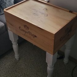 Wood Side End Table