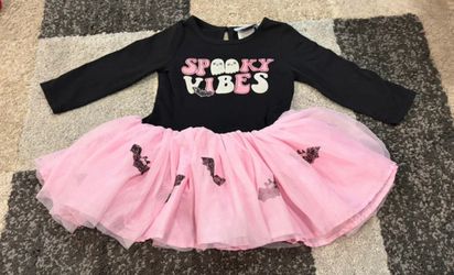 Counting Daisies Girls' Tutu Spooky Vibes 2T Halloween