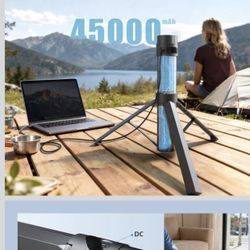 Elfcam - Portable 166Wh 45000mAh Battery Pack for Starlink Mini with Tripod Stand, IP67 Waterproof Power Bank, 6-Hour Runtime, USB-C Fast Charging & D