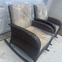 Two-piece Patio Furniture Set Patio Chairs Outdoor Chairs Patio Rocking Chairs Brand New Patio Set sillas Mesadoras 🆕
