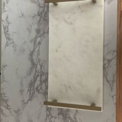 Marble And Bronze Cheese Board 12 Inches