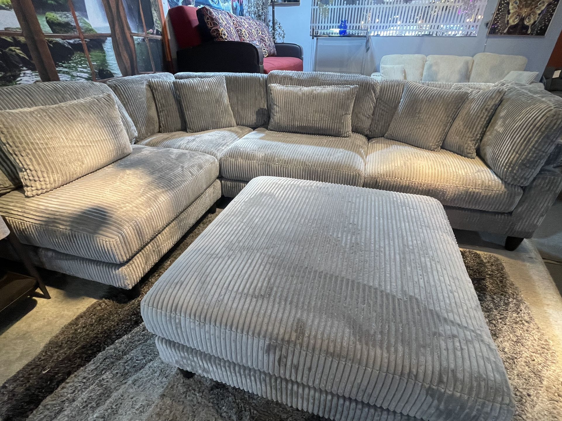 Amazing Corduroy Sectional Now On Sale!!