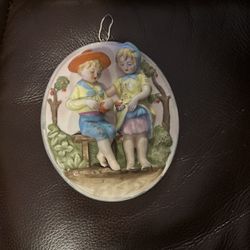 Antique Capodimonte Boy & Girl Signed by Artist