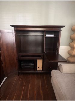 THOMASVILLE SOLID WOOD COMPUTER ARMOIRE DESK