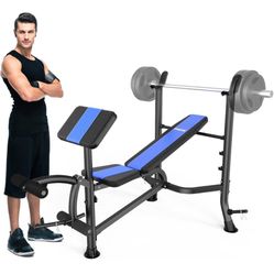 Olympic Workout Bench With 6FT Barbell