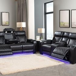 2 PC RECLINING SOFA AND LOVESEAT NEW IN BOX