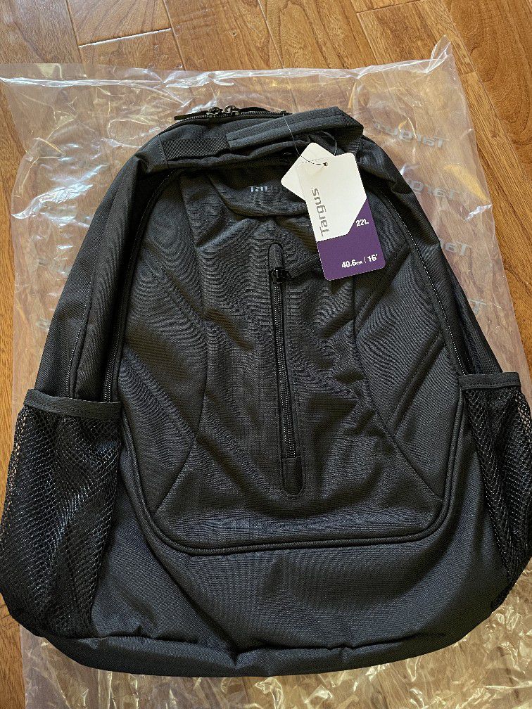 New Black Targus Laptop Backpack