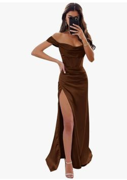 CHOCOLATE BROWN DRESS