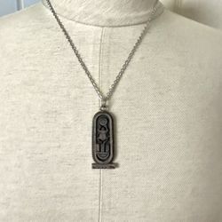 Egyptian Cartouche Pendant Necklace 