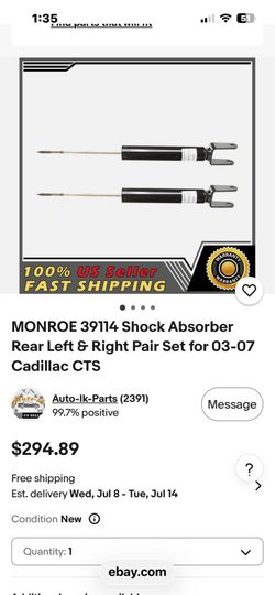 CTS rear shocks