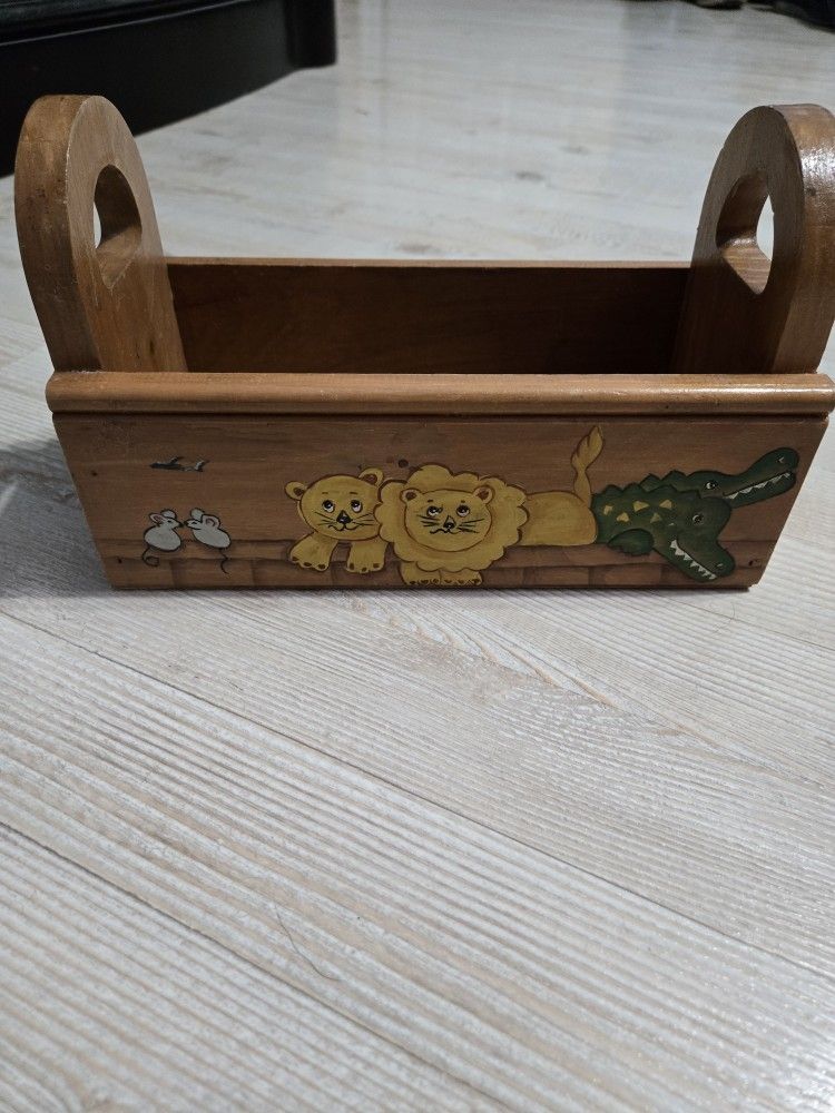 Vintage Handmade Wooden Caddy