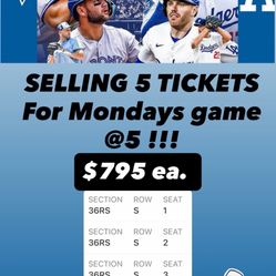 DODGER TICKETS GAME 3
