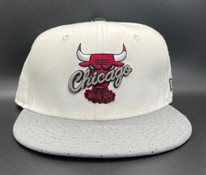 Bulls New Era White Cement Chicago Fitted hat sz 7 3/8