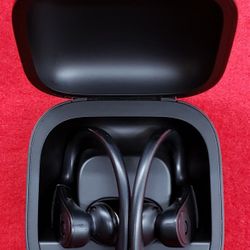 Beats By Dr Dre Powerbeats Pro Wireless Bluetooth Earphones with Charging Case and USB Cable - Black - Earbuds - Working 