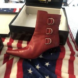 Stiletto Red Boots - Size 5.5