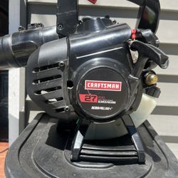 CRAFTSMAN BV245 27cc 2-Cycle Full Crank Engine Gas Powered Leaf Blower - Handheld Gasoline Blower with Vacuum