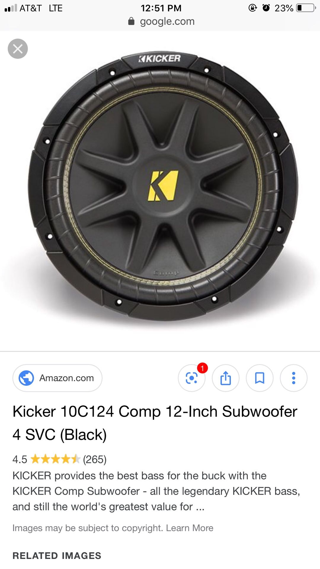 Kicker comp C “12