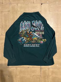 Ron Jon surf shop turquoise cocoa beach long sleeve shirt size