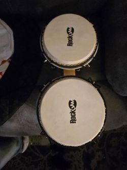 Rock jam "7 and "8 bongo set with padded bag