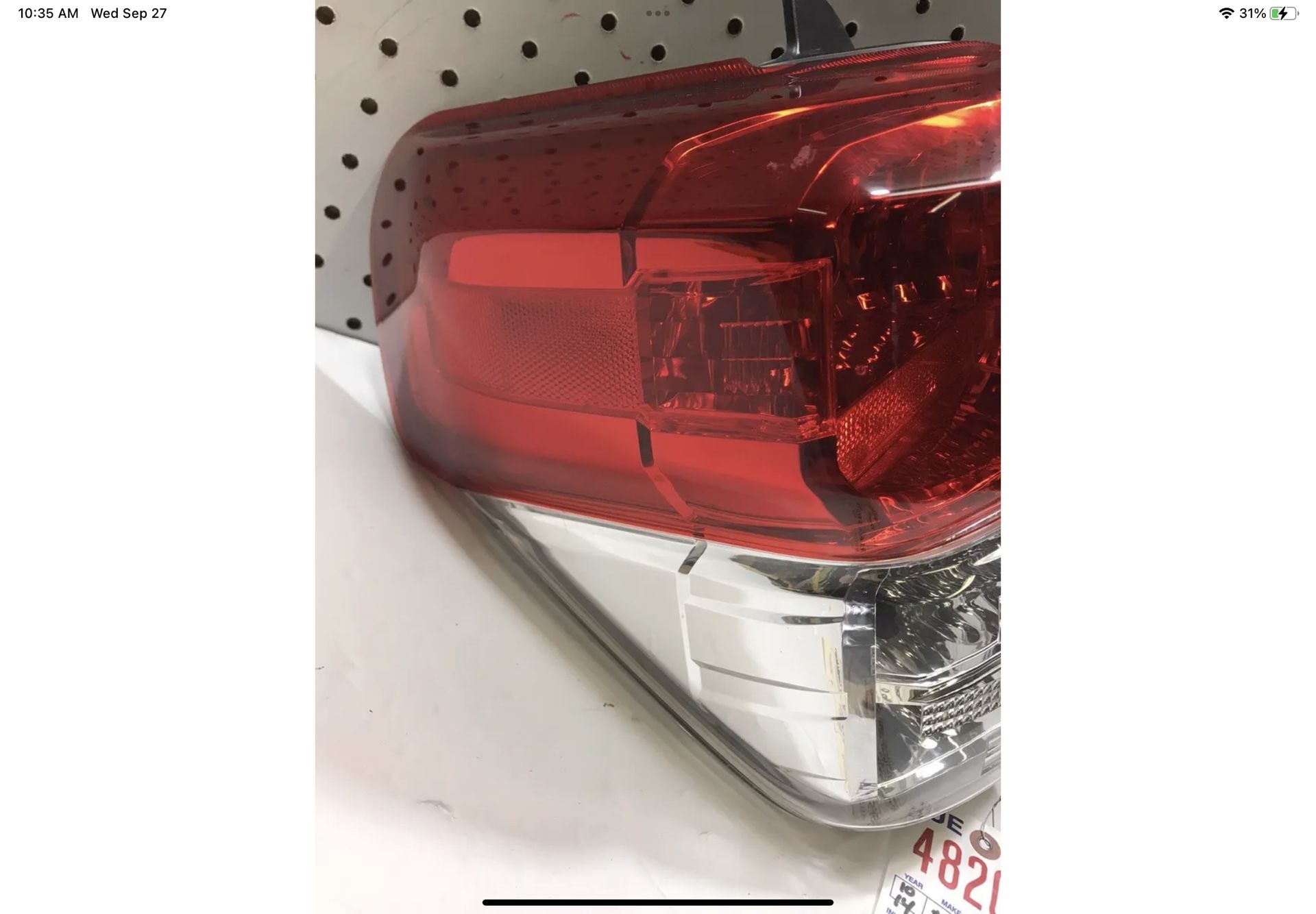 2010 2014 TOYOTA 4RUNNER LEFT SIDE TAIL LIGHT OEM