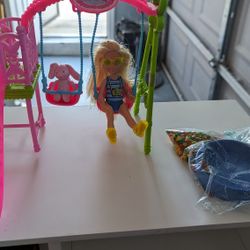 Barbie Chelsea Swing Set Includes Chelsea And Bunny