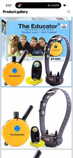 Educator ET-400 E Collar for Dog Training with Remote - 3/4 Mile Range, Waterproof, 100 Blunt Stimulation Levels, Tone or Vibration Mode, Night Tracki
