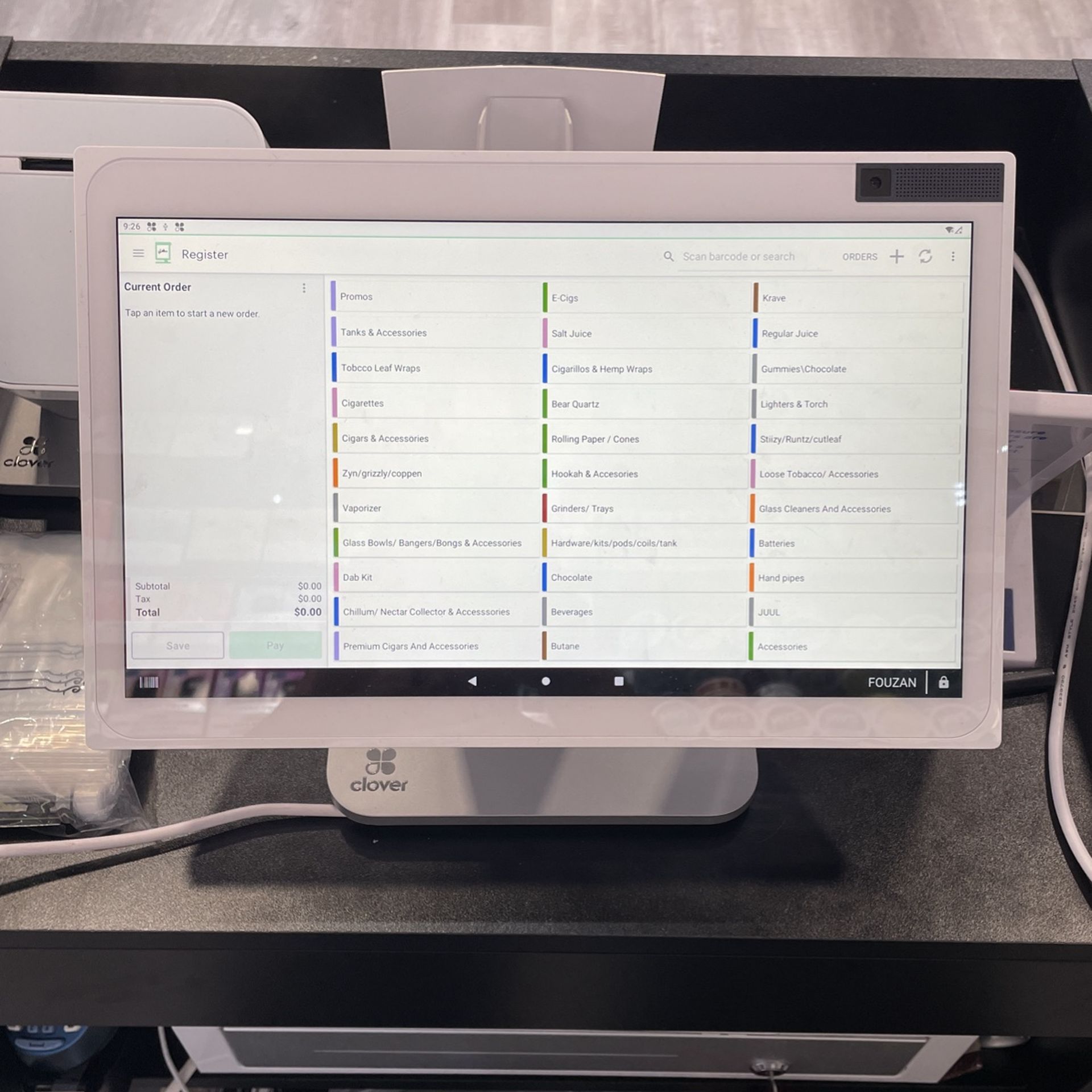 Clover POS system