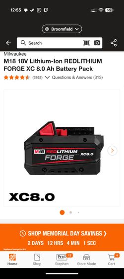 M18 Forge 8.0 battery