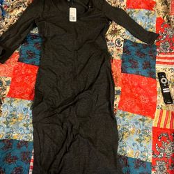 Forever 21 Large Charcoal Long Dress New 