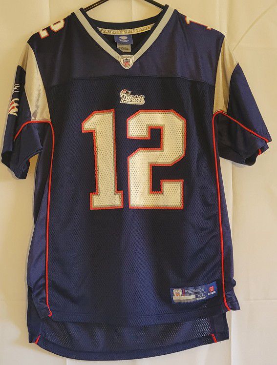 Tom Brady #12 Patriots Reebok NFL Onfield Equipment Youth Jersey  XL18-20 E16

