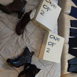 2-pair BNIB Women's One Of 2 Leather Boots