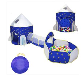 3pc Rocket Ship Kids Play Tent