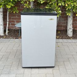 Black And Silver Mini Refrigerator With Freezer