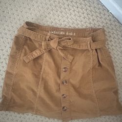 American Eagle Corduroy Camel Brown Skirt Women’s Size 8 