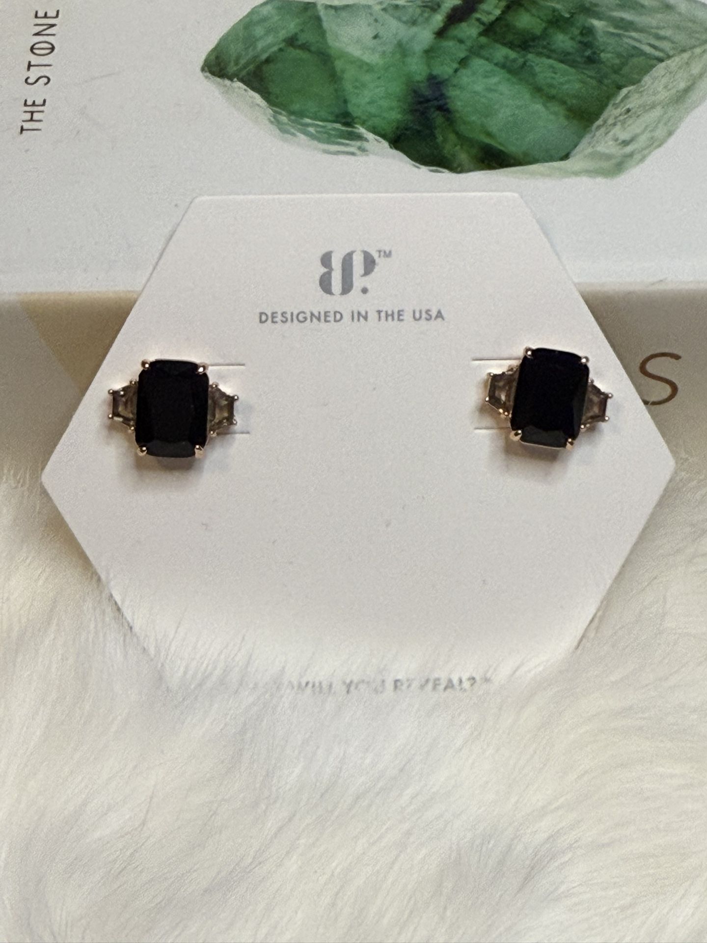 Black Onyx & Cubic Zirconia Earrings