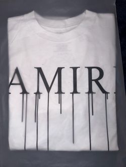 Amiri Drip Logo White T-Shirt