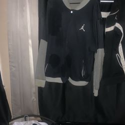 3x Black With Grey Trim Jordan Jacket,.