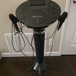 Pedestal Karaoke Machine Dual Microphones with CDs
