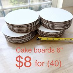 Cake Boards 6” (40)