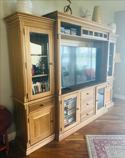 Universal Furniture Solid Wood Entertainment Wall Unit