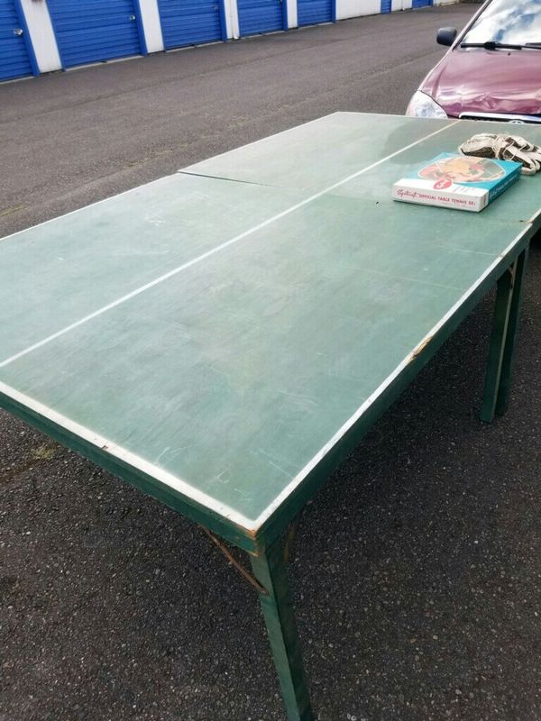 Ping Pong Beer Table W Vintage Set And A Volleyball Ping Pong Beer Table W Vintage Set And A Volleyball Net For In Spanaway Wa Offerup